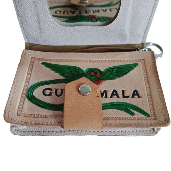 Guatemala Tourist Wallet Leather Embossed Hand Painted Crafts Mexico Unisex - Picture 8 of 14